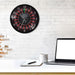 Poker Roulette Wall Clock with Black Metal Frame Las Vegas