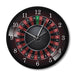 Poker Roulette Wall Clock with Black Metal Frame Las Vegas