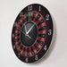 Poker Roulette Wall Clock with Black Metal Frame Las Vegas