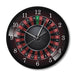 Poker Roulette Wall Clock with Black Metal Frame Las Vegas