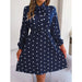 Polka Dot Lace Up Long Dress for Women