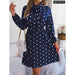 Polka Dot Lace Up Long Dress for Women