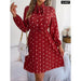 Polka Dot Lace Up Long Dress for Women