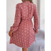 Polka Dot Lace Up Long Dress for Women
