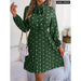 Polka Dot Lace Up Long Dress for Women