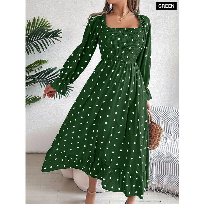Polka Dot Long Dress for Women
