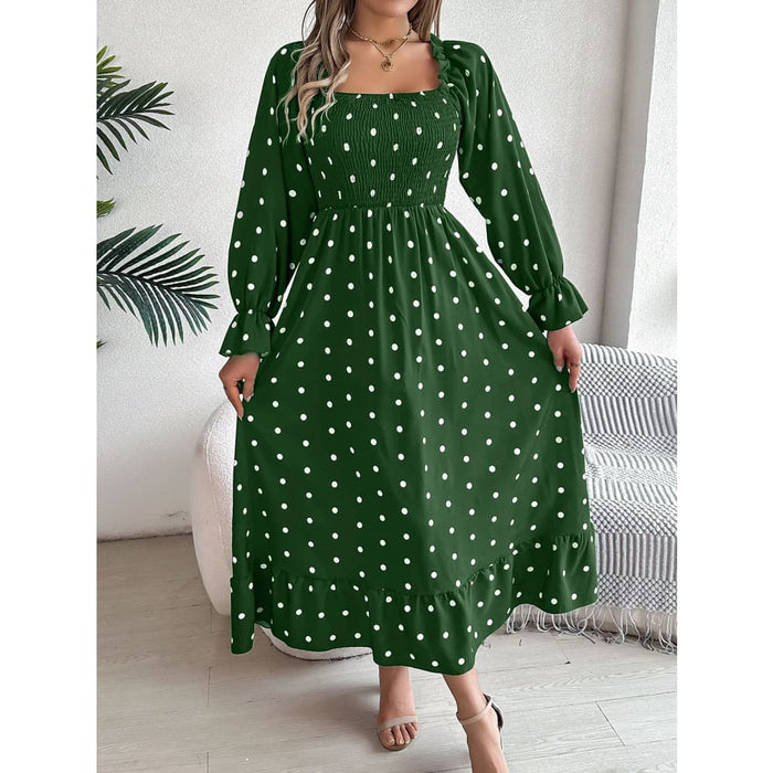 Polka Dot Long Dress for Women