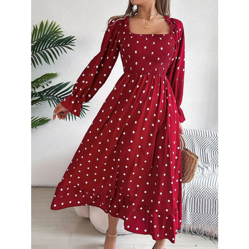 Polka Dot Long Dress for Women