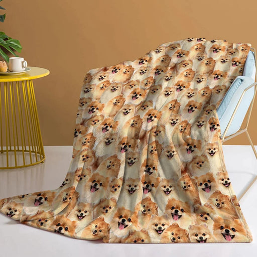 Pomeranian Fuzzy Throw Blanket