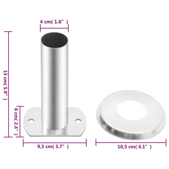 Pool Ladder Handrail Brackets 2 Pcs 304 Stainless Steel