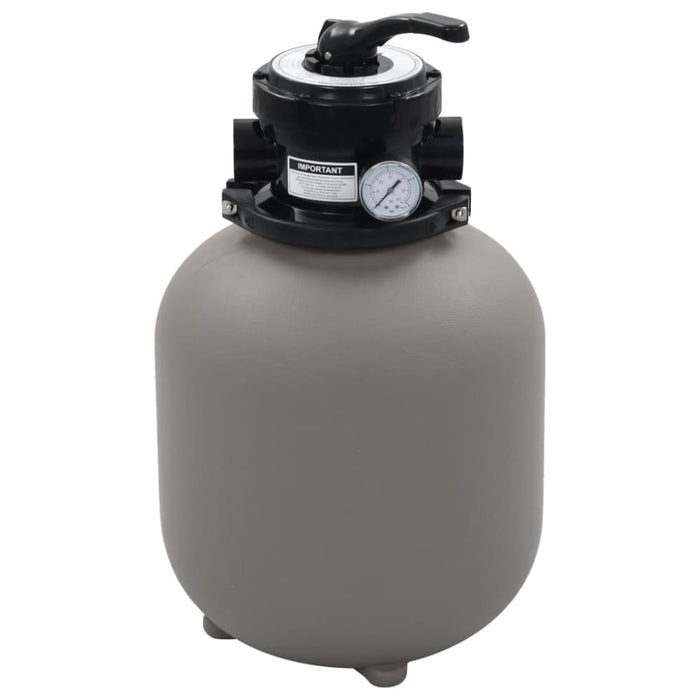 Pool Sand Filter with 4 Position Valve Grey 350 Mm Koixp
