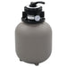 Pool Sand Filter with 4 Position Valve Grey 350 Mm Koixp