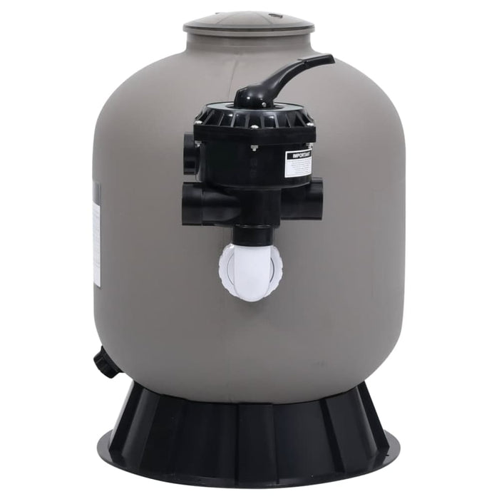 Pool Sand Filter with Side Mount 6-way Valve Grey Totkkb