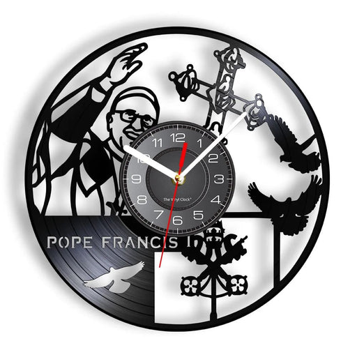 Pope Francis Vinyl Record Wall Clock