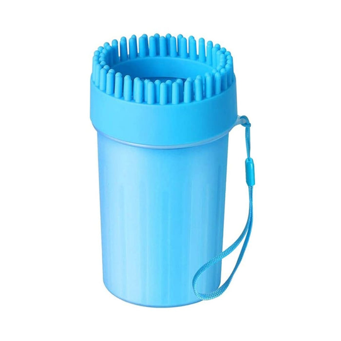 Portable 2 in 1 Safe Soft Silicone Pet Paw Cleaner Brush Cup