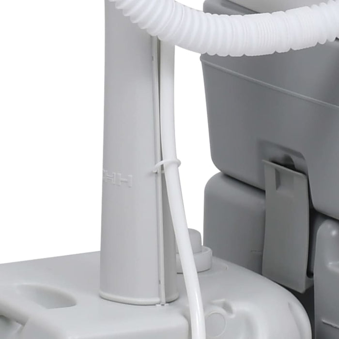 Portable Camping Toilet and Handwash Stand Set Grey Tboab