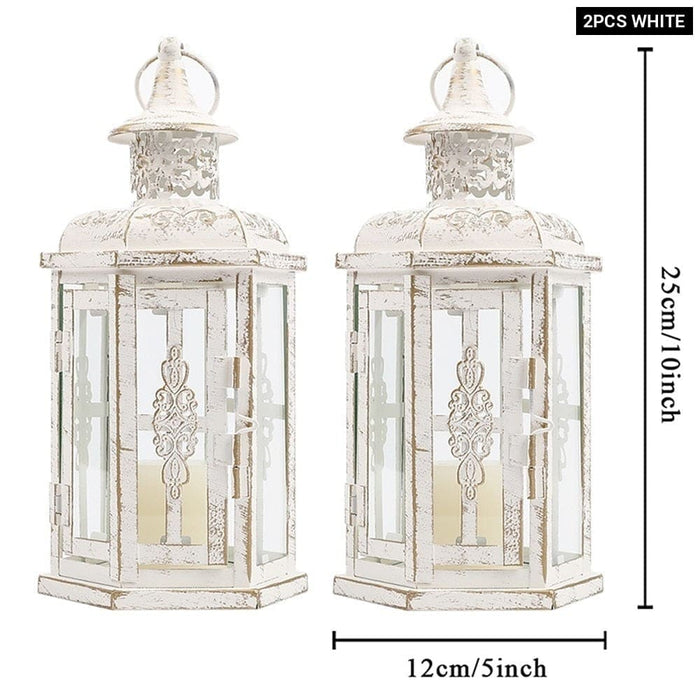 Portable Candle Holder Lantern for Tabletop Home Decor