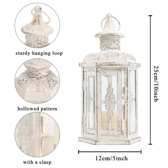 Portable Candle Holder Lantern for Tabletop Home Decor