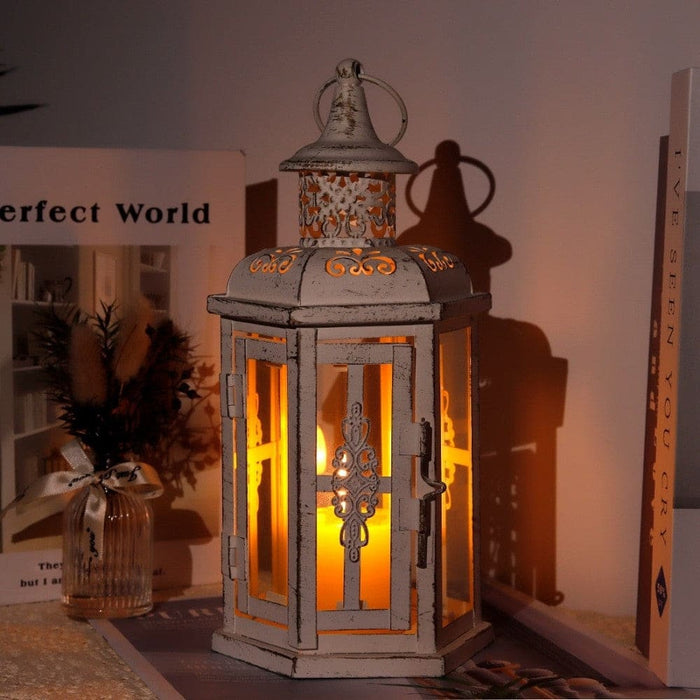 Portable Candle Holder Lantern for Tabletop Home Decor