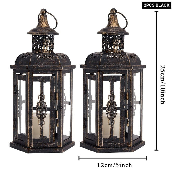 Portable Candle Holder Lantern for Tabletop Home Decor