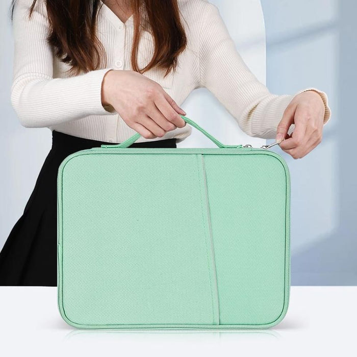 Portable Cloth Texture Leather Bag For 9.7-11 Inch Laptop