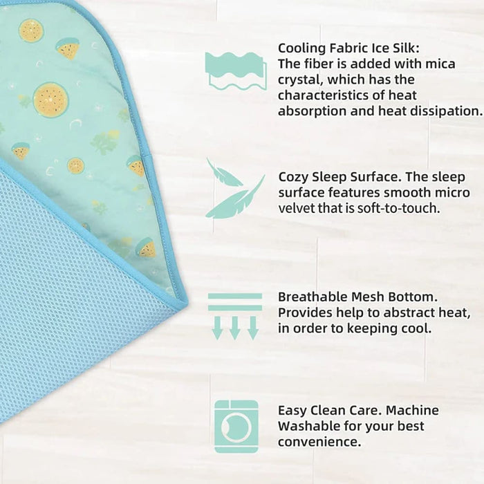 Portable Cooling Mat for Dogs Durable Ice Silk Bed