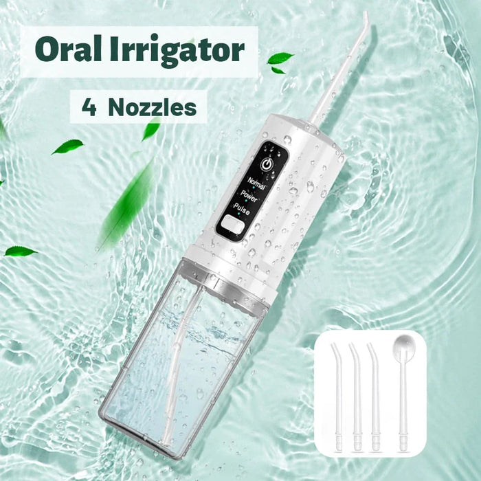Portable Dental Water Flosser with 4 Nozzles