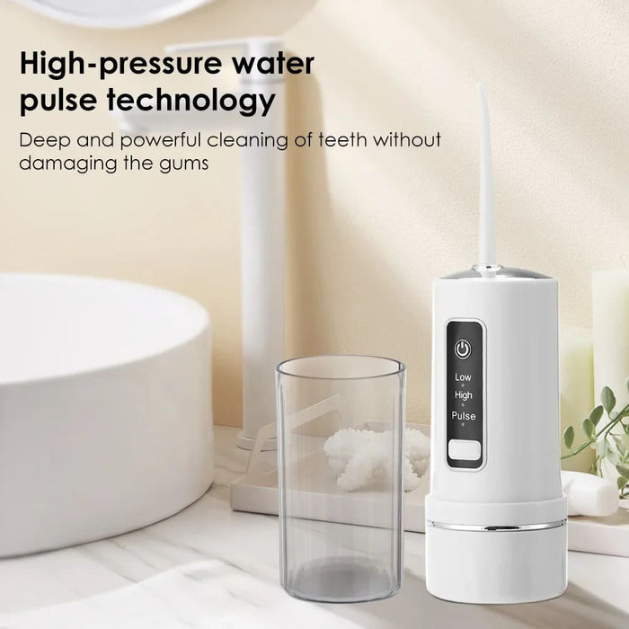 Portable Dental Water Flosser with 4 Nozzles
