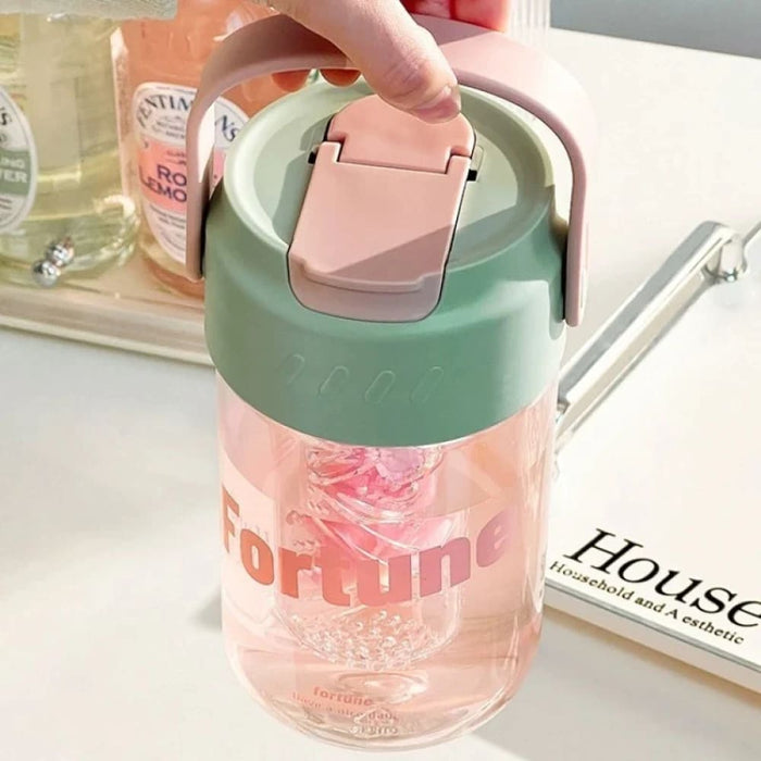 Portable Fitness Water Bottle with Straw