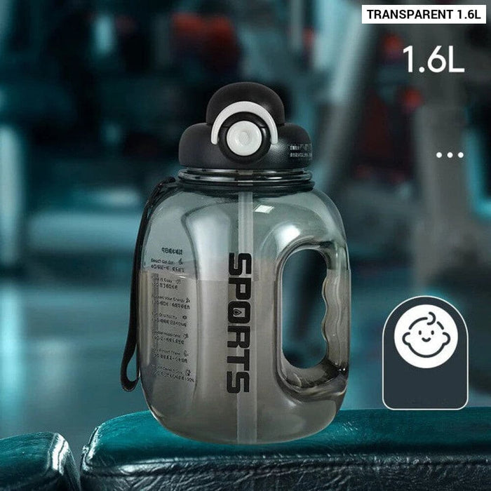 Portable Fitness Water Bottle with Straw