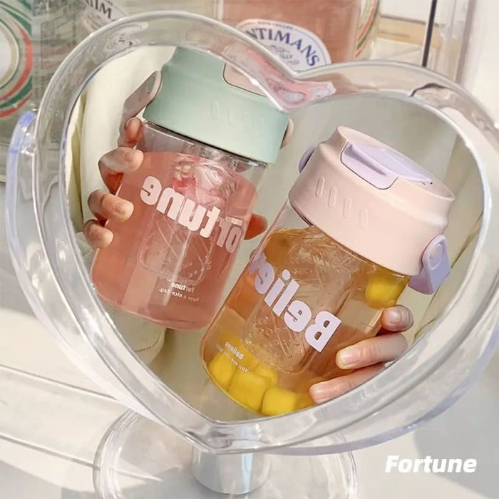 Portable Fitness Water Bottle with Straw