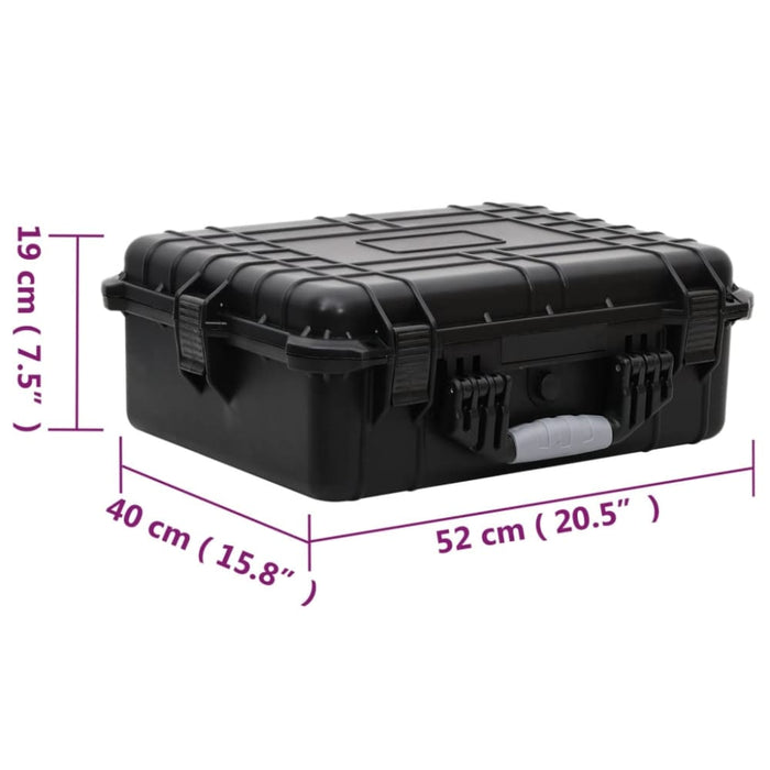 Portable Flight Case Black 52x40x19 Cm Pp Poikk