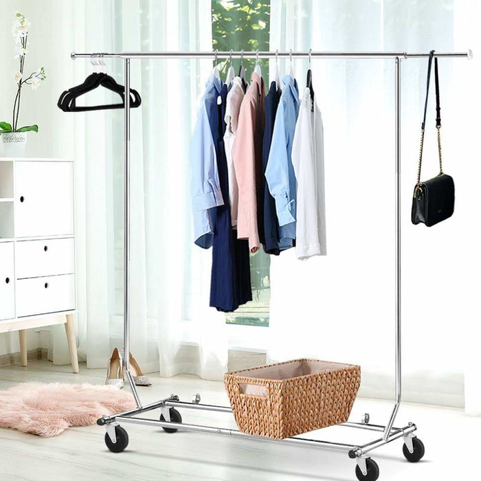 6ft Portable Garment Rack Clothes Hanger Stand Coat Display