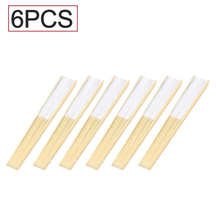 Portable Hand Painted White Folding Fan for Dance