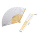 Portable Hand Painted White Folding Fan for Dance
