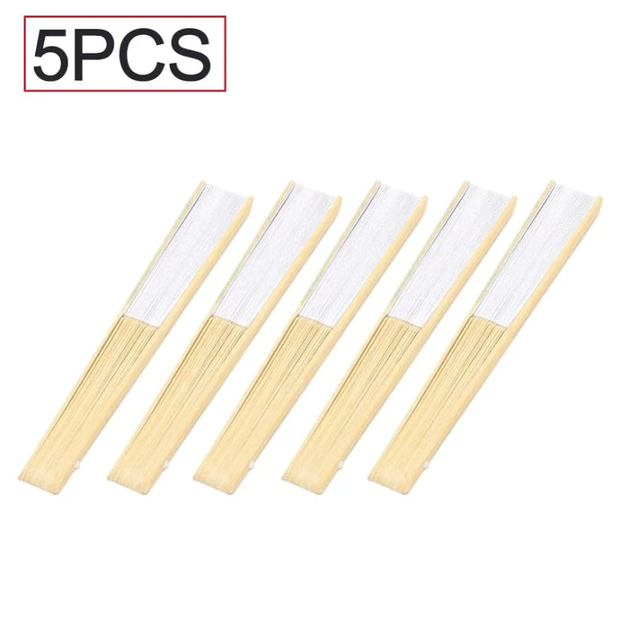 Portable Hand Painted White Folding Fan for Dance