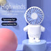 Portable Handheld Fan Cartoon Charging Model Large Wind