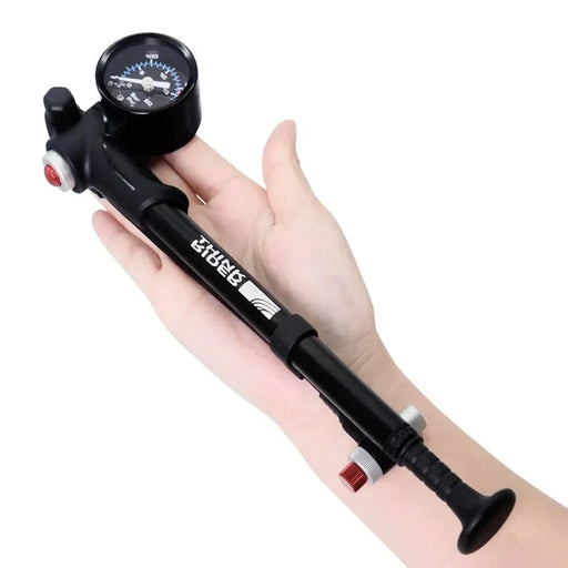 Portable High Pressure Bike Air Pump With Gauge