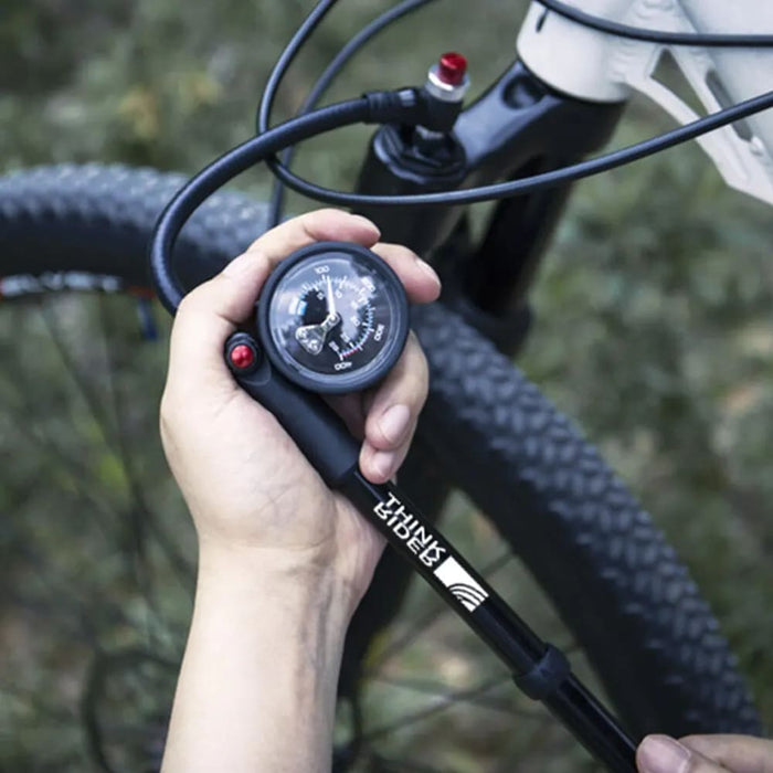 Portable High Pressure Bike Air Pump With Gauge