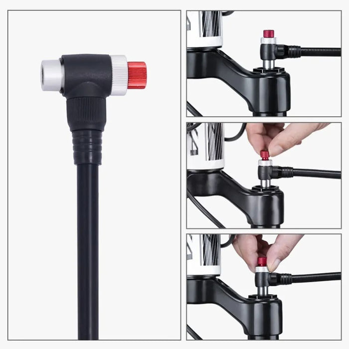 Portable High Pressure Bike Air Pump With Gauge