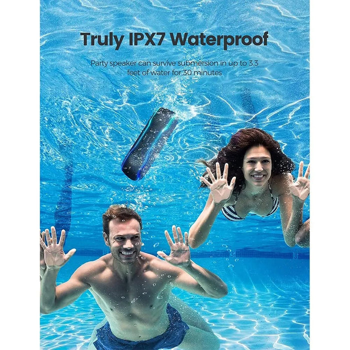 Portable Ipx7 Waterproof Speaker 25w Stereo With Colourful