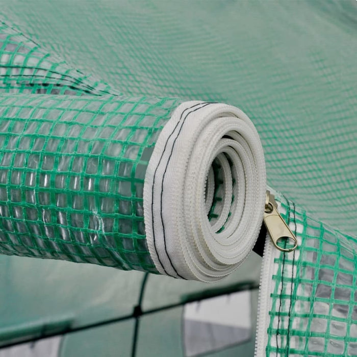 Portable Polytunnel Greenhouse Steel Frame Walk-in 18 M²