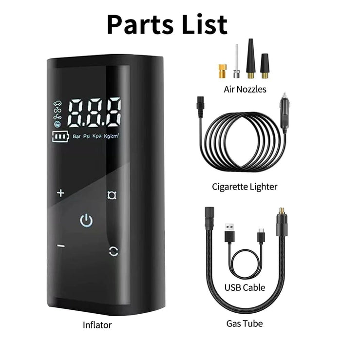 Portable Rechargeable Tire Inflator for Cars Bikes