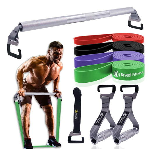 Portable Resistance Band Bar Kit With Handle & Upgraded E
