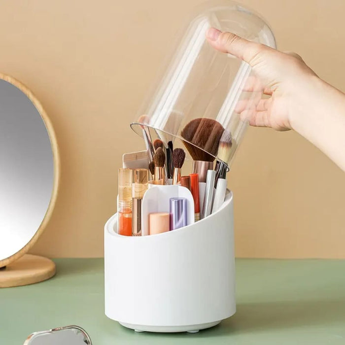 Portable Rotating Makeup Brush Storage Box Multifunctional