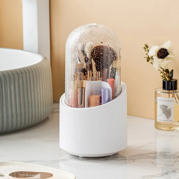 Portable Rotating Makeup Brush Storage Box Multifunctional