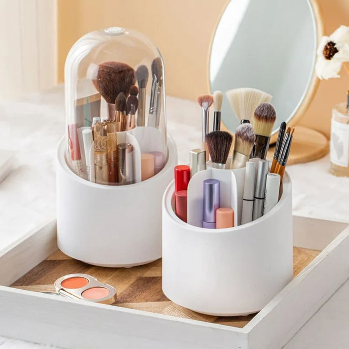 Portable Rotating Makeup Brush Storage Box Multifunctional