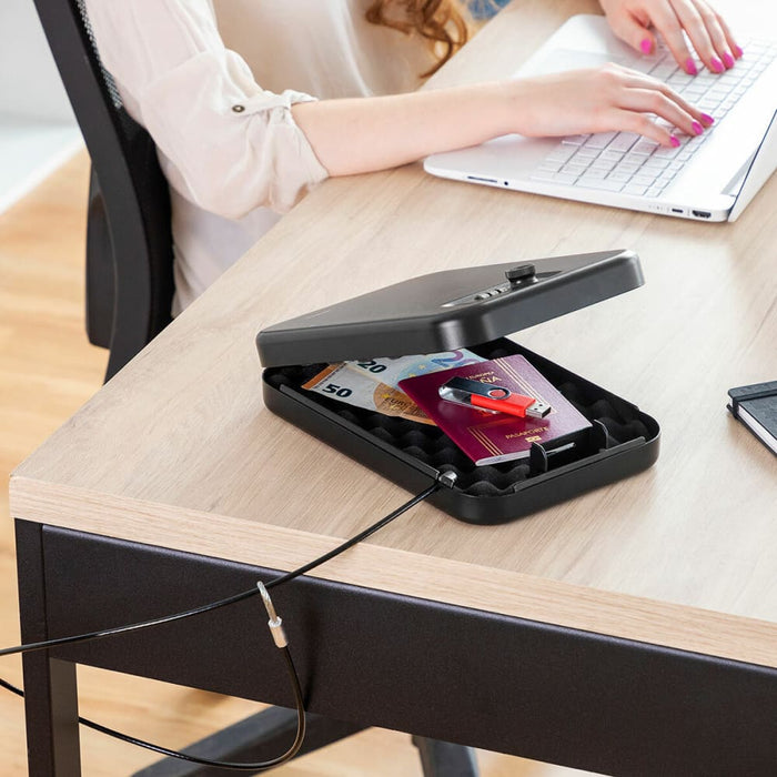 Portable Safe Box with Security Cable Prisaven