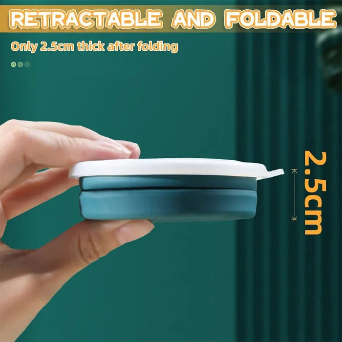 Portable Silicone Foldable Collapsible Cup With Lanyard
