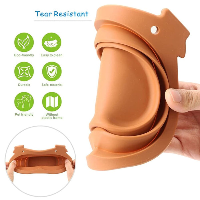 Portable Silicone Dog Food Water Pet Travel Feeder